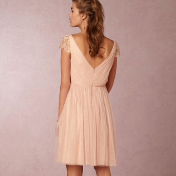 BHLDN Jenny Yoo Blush and Gold Bridesmaid Dress - Picture 3 of 8